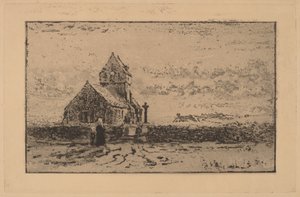 Die Kirche von Jobourg, 1887 von Felix Hilaire Buhot