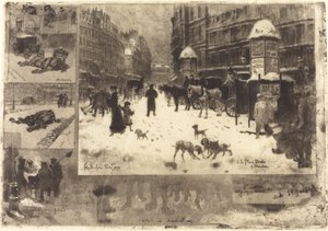 Winter in Paris, 1879 von Felix Hilaire Buhot