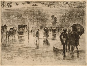 Die Rückkehr der Künstler von Felix Hilaire Buhot