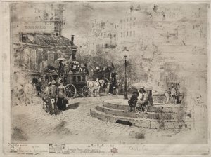 Place Pigalle im Jahr 1878, 1878 von Felix Hilaire Buhot