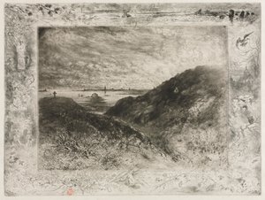 Die Klippe, Bucht von Saint Malo von Felix Hilaire Buhot