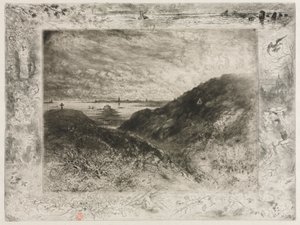 Die Klippe, Bucht von Saint-Malo von Felix Hilaire Buhot