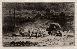 Die Esel am Hügel der Cailles, um 1875
