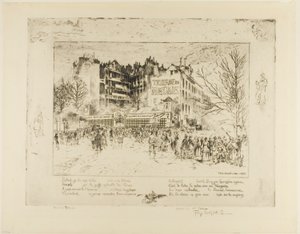 Der Place des Martyrs und die Jailhouse Tavern von Felix Hilaire Buhot