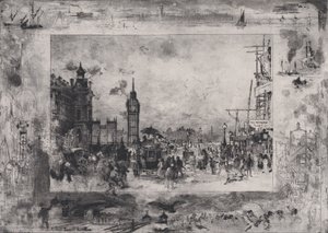 Westminster Bridge oder Westminster Clock Tower, 1860-98