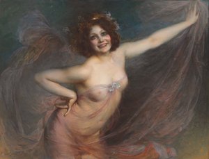 Porträt von Loie Fuller von Felix Hippolyte Lucas
