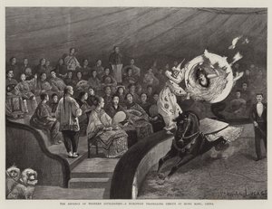 Der Vormarsch der westlichen Zivilisation, ein europäischer Wanderzirkus in Hongkong, China