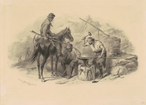 Schmied in den Goldfeldern von Felix Octavius Carr Darley