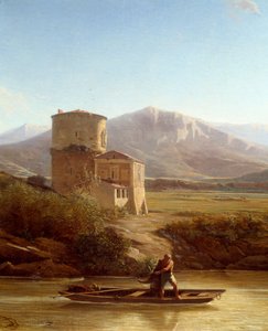Ein Fischer am Ufer des Tibers in Italien (Detail) von Felix Thomas