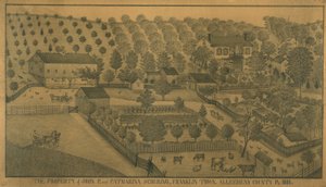 Das Eigentum von John P. und Catharina Schuring, Franklin Town, Allegheny County, Pennsylvania, 1883