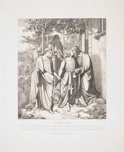 Tobias verabschiedet sich von seinem Vater, 1829 von Ferdinand Anton Kruger