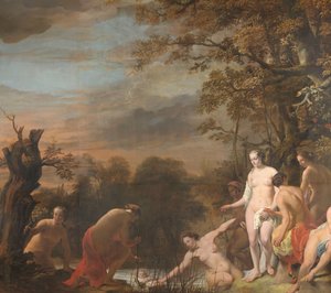 Die Tochter des Pharao entdeckt Moses im Schilfkorb von Ferdinand Bol