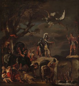 Die Friedensverhandlungen zwischen Claudius Civilis und Quintus Petillius Cerealis auf der zerstörten Brücke, 1658-62