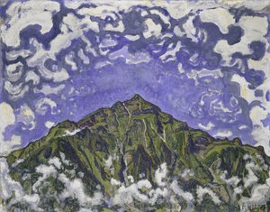 Der Berg Niesen von Heustrich aus gesehen, 1910