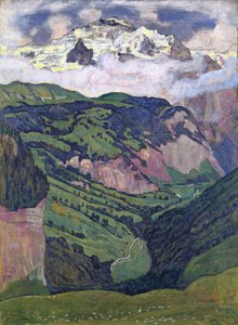 Die Jungfrau von Isenfluh aus gesehen, 1902