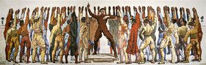 Einstimmigkeit (Der Eid). Zweite Version von Hodler, Ferdinand (1853-1918). Öl auf Leinwand von Ferdinand Hodler