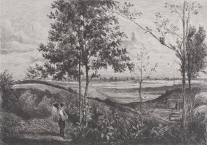 Landschaft nach Corot, 1873-90 von Ferdinand Lefman