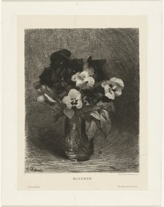 Veilchen in einer Vase von Ferdinand Oldewelt