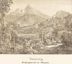 Donnerstag - Berchtesgaden und der Watzmann von Ferdinand Olivier