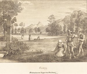 Freitag - Wiese vor Aigen bei Salzburg von Ferdinand Olivier