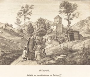 Mittwoch - Fusspfad auf dem Mönchsberge bei Salzburg von Ferdinand Olivier