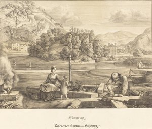 Montag - Rosenecker Garten bei Salzburg von Ferdinand Olivier