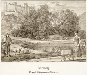 Dienstag: Die Burg von Salzburg vom Süden gesehen