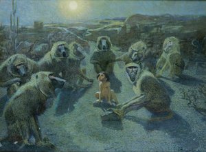 Mowgli von Affen gefangen von Ferdinand Schebek