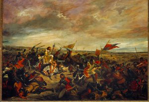 Schlacht von Poitiers oder König Johann II. Le Bon in der Schlacht von Poitiers am 19. September von Ferdinand Victor Eugene Delacroix