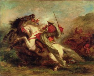 Kollision maurischer Reiter, 1843-44 von Ferdinand Victor Eugene Delacroix