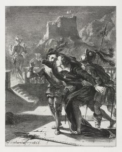 Hamlet: Hamlet eilt, dem Geist seines Vaters zu folgen von Ferdinand Victor Eugene Delacroix
