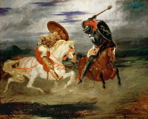 Ritter kämpfen auf dem Land