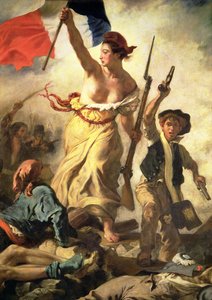 Die Freiheit führt das Volk, 28. Juli 1830 (Detail) von Ferdinand Victor Eugene Delacroix