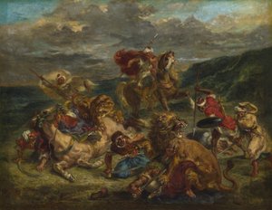 Löwenjagd, 1860-61 von Ferdinand Victor Eugene Delacroix