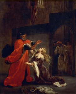 Othello, Akt I, Szene 3: Desdemona zu Füßen ihres Vaters, 1852 von Ferdinand Victor Eugene Delacroix