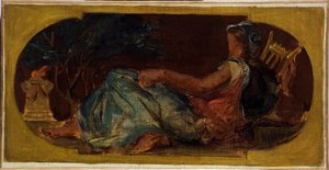 Skizze für den Salon de la Paix im Pariser Rathaus: Minerva, zwischen 1849 und 1852