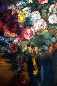 Blumenvase auf einer Konsole (Detail)