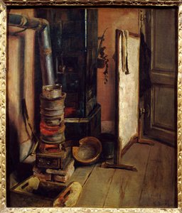 Ecke des Ateliers, der Malofen von Ferdinand Victor Eugene Delacroix