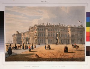 Ansicht des Winterpalastes in Sankt Petersburg von Ferdinand Victor Perrot