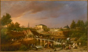 Abriss des Sint-Jorispoort Das Tor von Saint George im Jahr 1866, 1869 von Ferdinand de Braekeleer the Elder