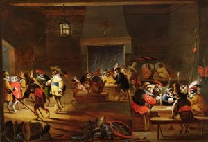 Affen in einer Taverne von Ferdinand van Kessel