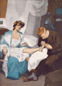 Pediküre. Bitte, nur recht schön, ich verlobe mich heute. von Ferdinand von Reznicek
