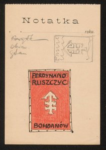 Exlibris Ferdynanda Ruszczyca - Entwurf von Ferdynand Ruszczyc