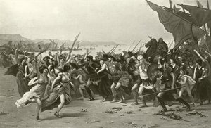 Die Sieger von Salamis (Gravur)