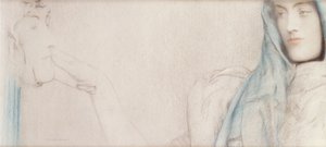 Studie für Das Geheimnis, um 1902 von Fernand Khnopff