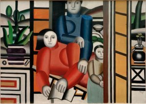 Personen im Garten von Fernand Leger