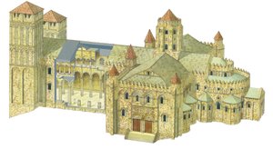 Santiago de Compostela Romanische Kathedrale. Rekonstruktion. Spanien