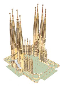 Die Heilige Familie, Antonio Gaudi. Barcelona, Spanien