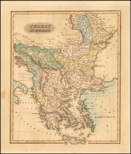 Karte der Türkei in Europa von Fielding Lucas, Jr, 1823 von Fielding Lucas Jr.