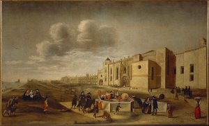 Panoramablick auf das Jeronimos-Kloster und den Belem-Platz, Lissabon